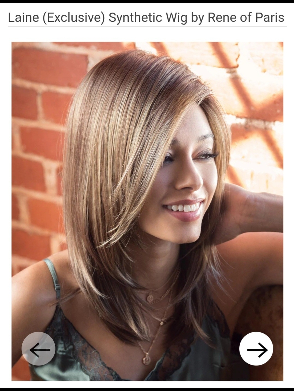Synthetic Women's Wig in Almond Spice-R by Rene of Paris With Stand - Picture 2 of 7